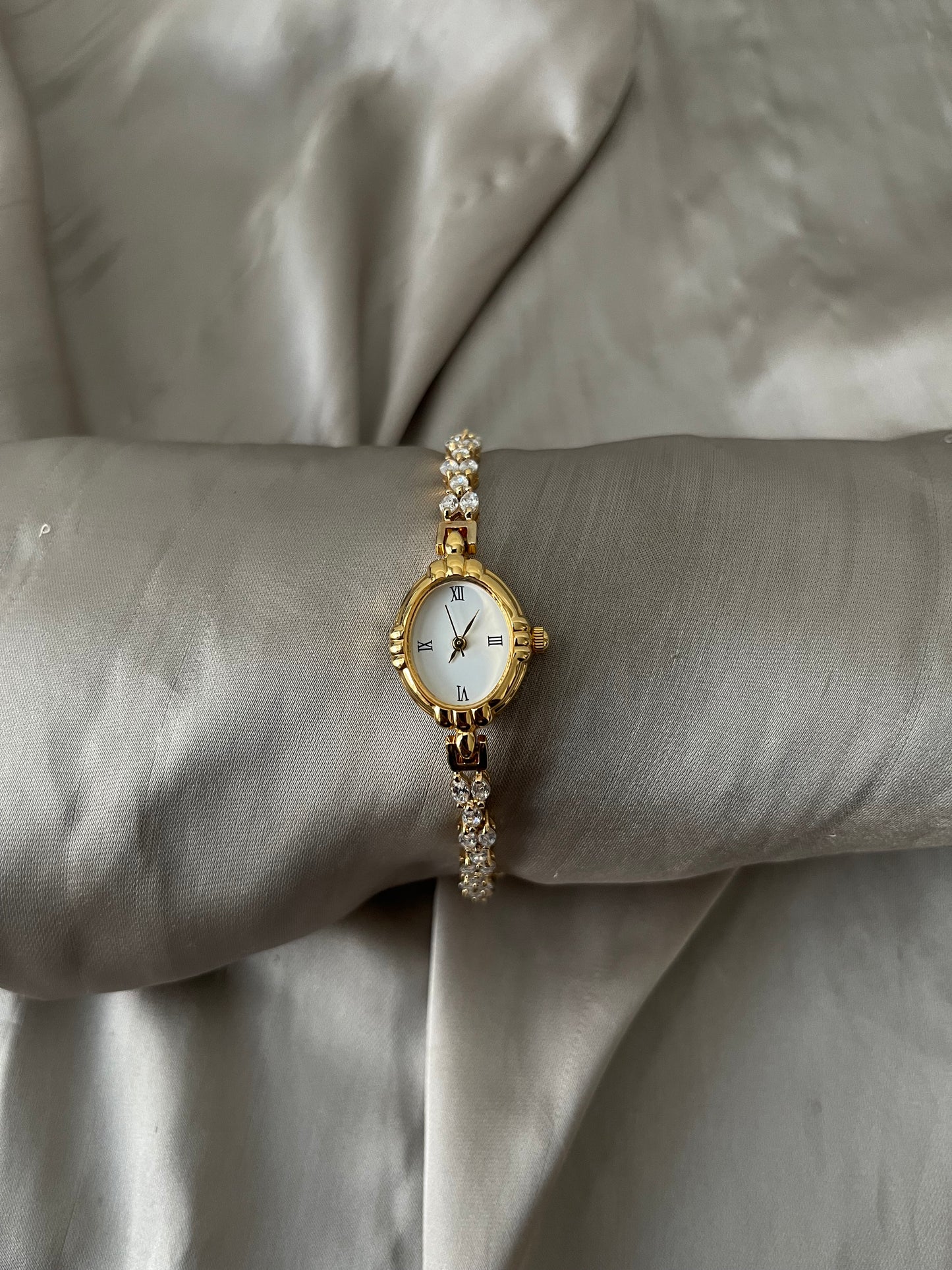 *Working* RARE Marquise Crystal Tennis Bracelet Watch