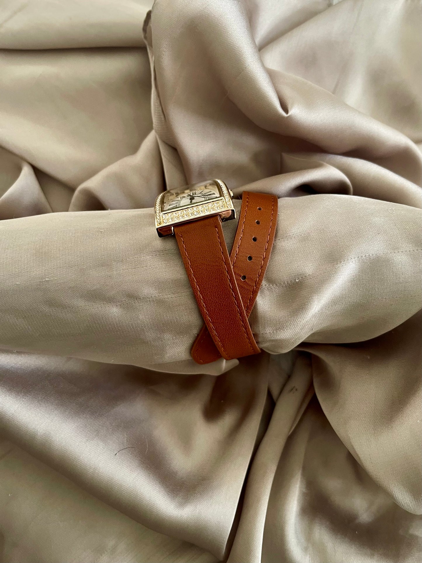 *Working* Double Wrap Leather Watch