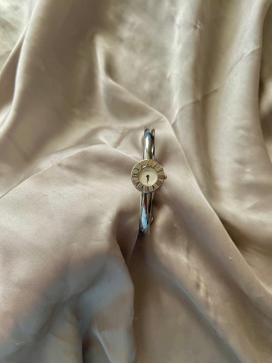 *Working* RARE SEIKO Silver Bangle Watch