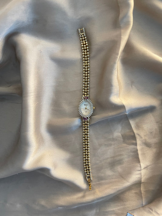 *Working* Ruby Beaded Bracelet Watch