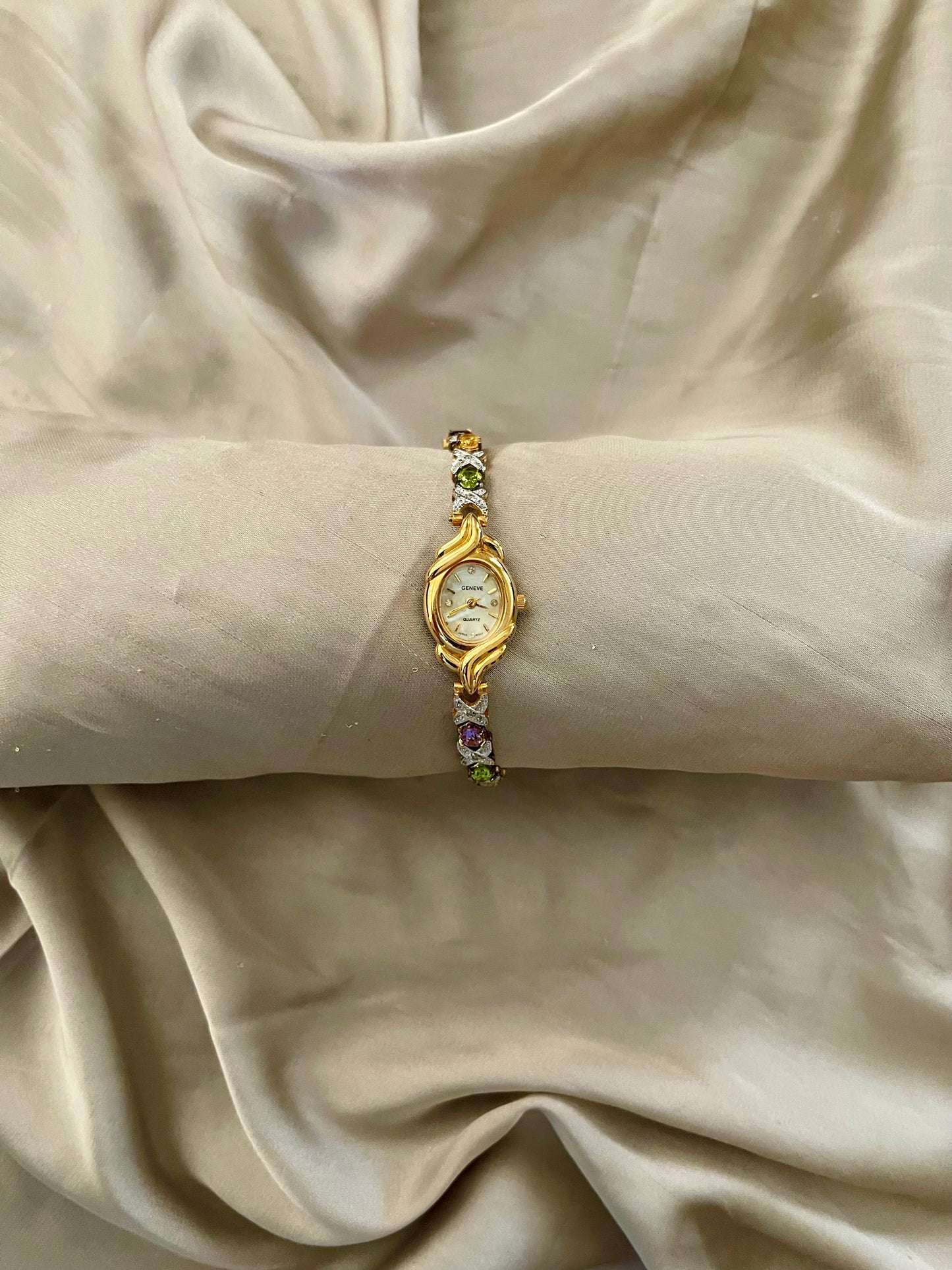 *Working* 90's Multicolor Jewel Tennis Watch