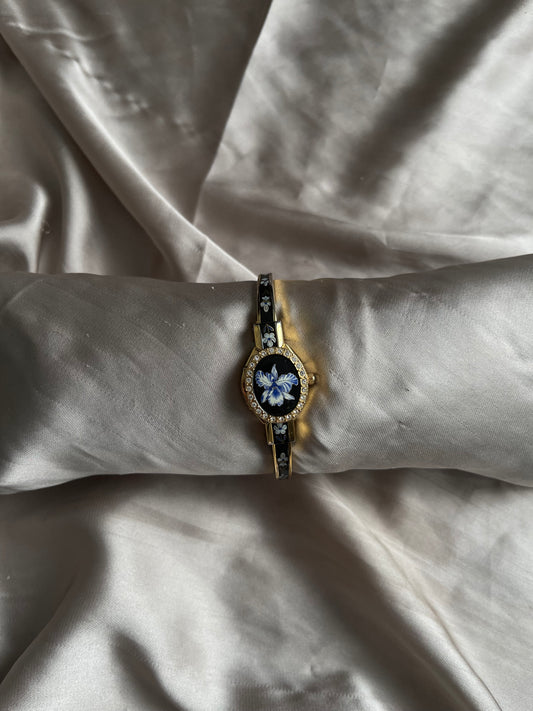 *Working* RARE Andre Mouche Gold Peekaboo with Swarovski crystals