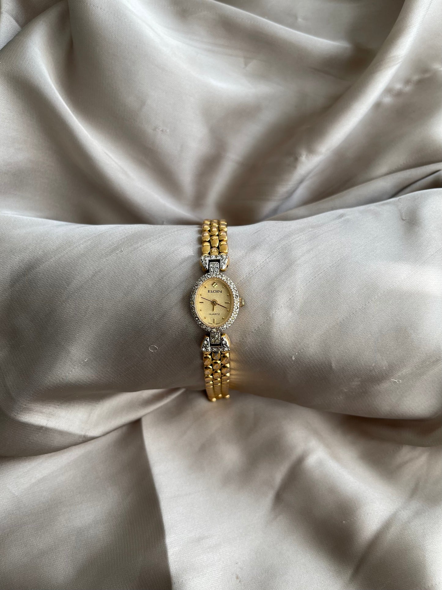 *Working* Diamond Bezel Two-Tone Watch