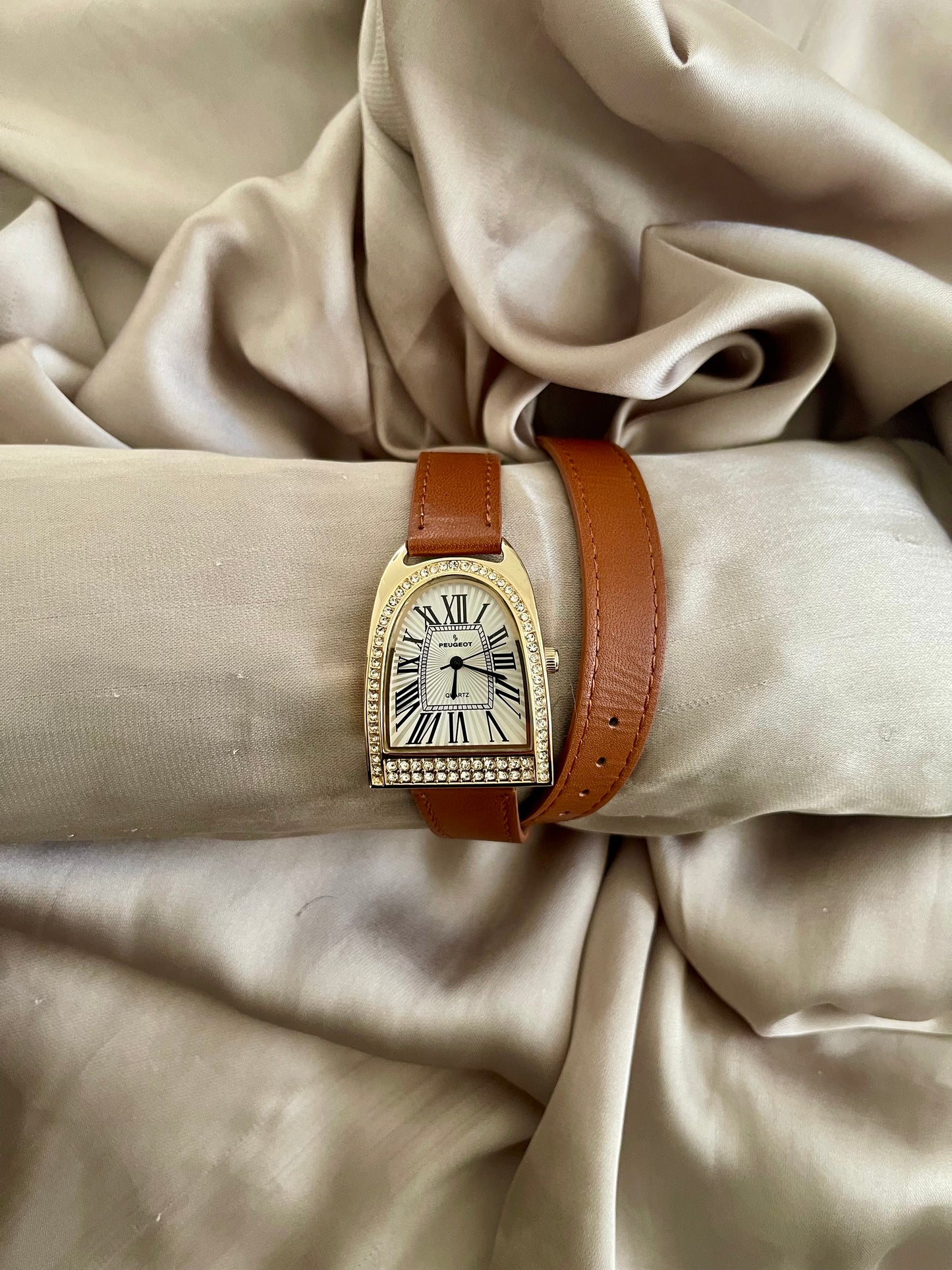 *Working* Double Wrap Leather Watch