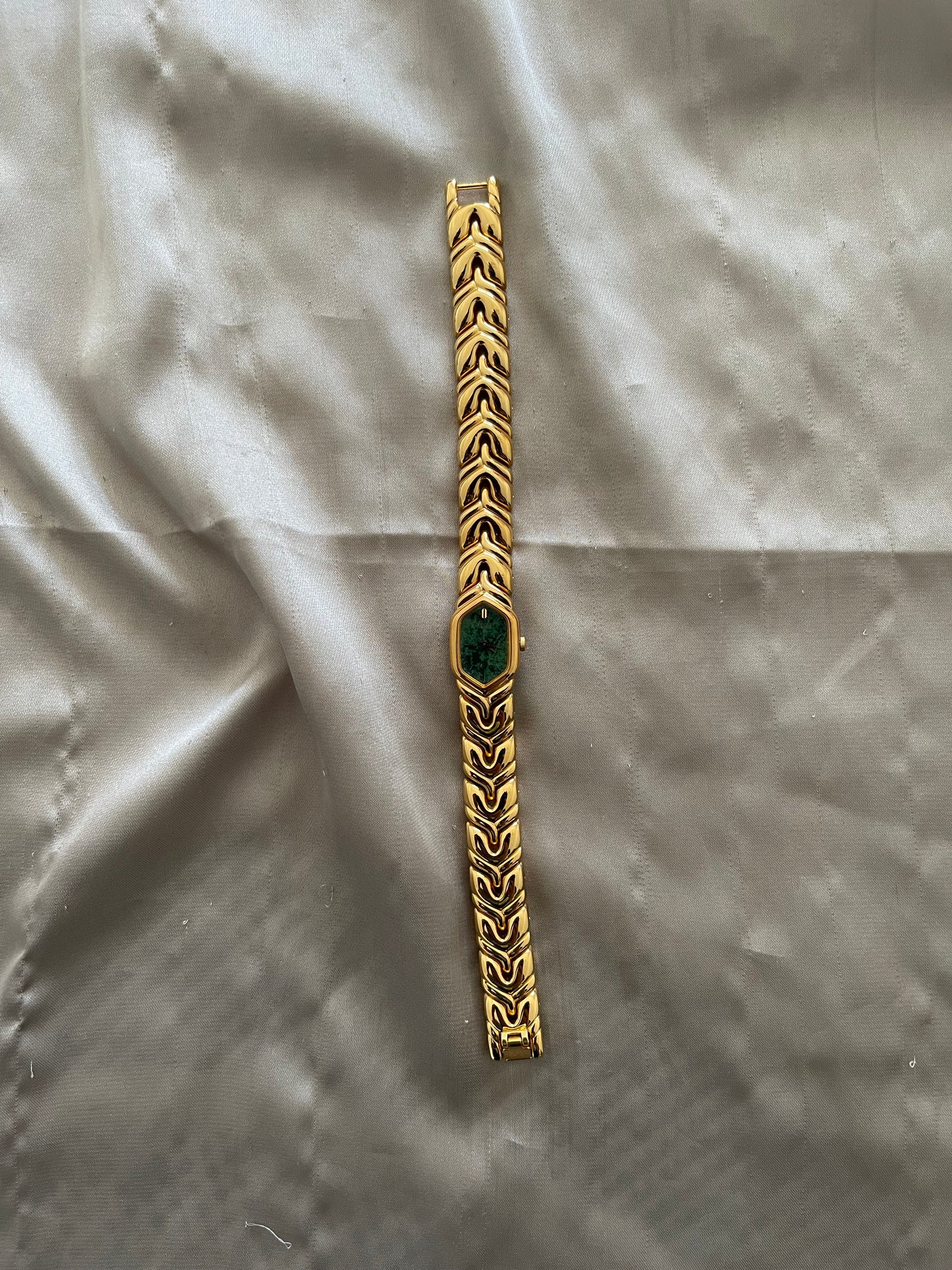 *Working* RARE 80's Emerald Green Hexagon Watch