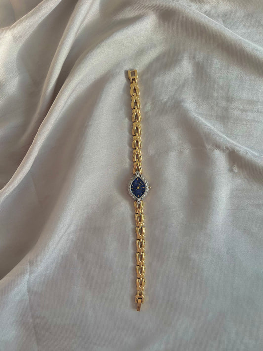 *Working* RARE 80's Navy Blue Dial Watch