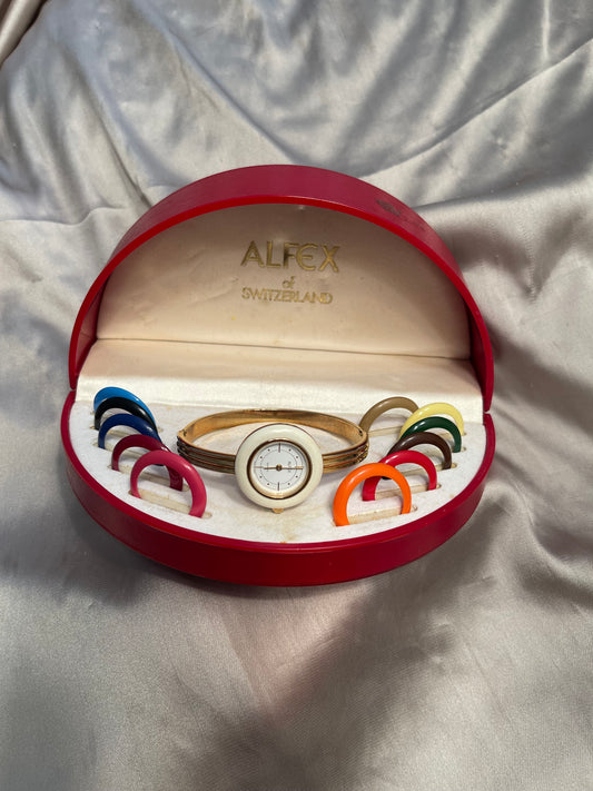 Rare Alfex Interchangeable Bezel Watch Set