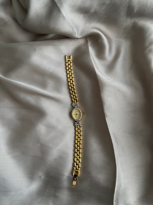 *Working* Diamond Bezel Two-Tone Watch