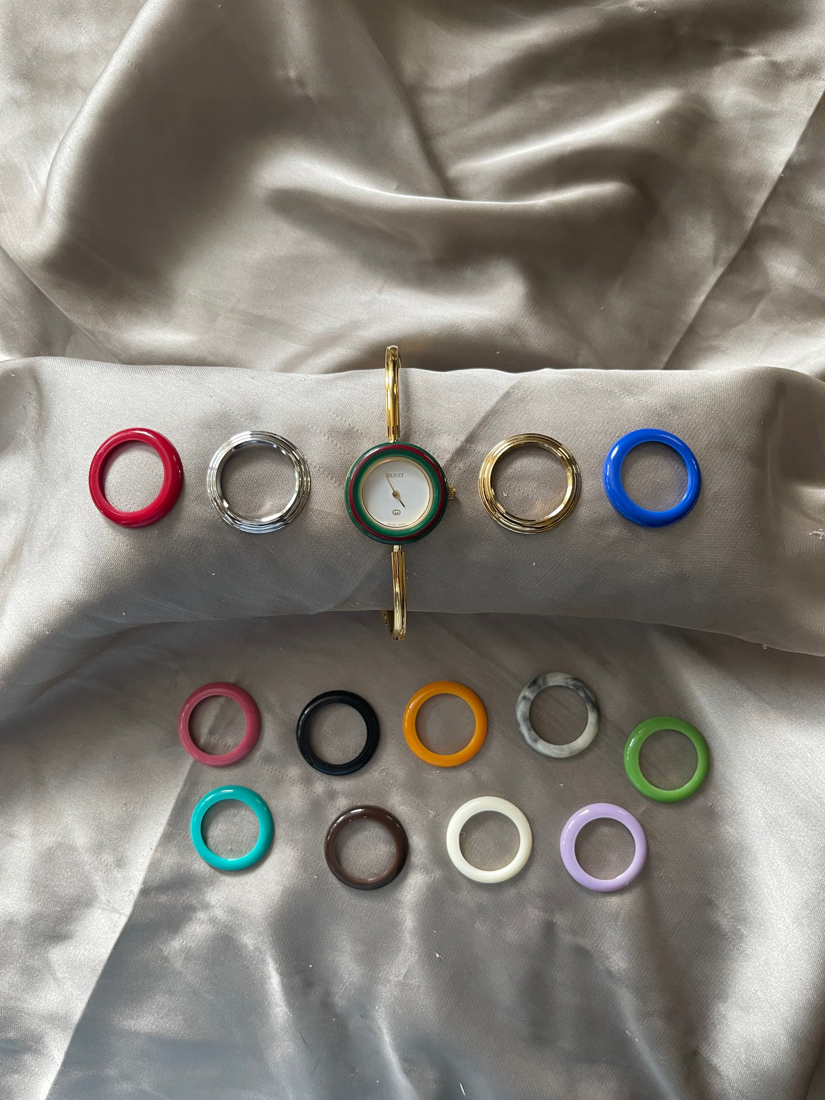 *Working* Interchangeable GUCCI Bezel Watch (with extra rare bezels)