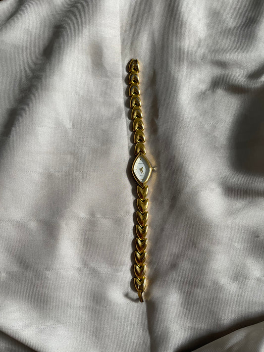 *Working* Art Deco Dial Gold-Tone Watch