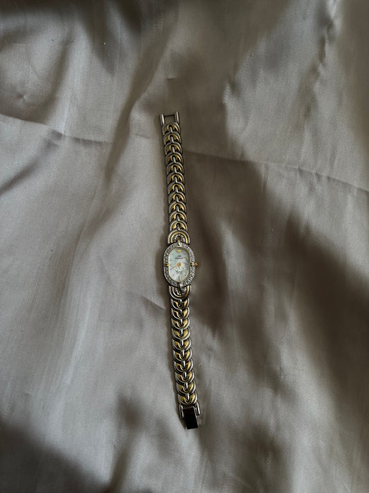 Two Tone Mother of Pearl Watch