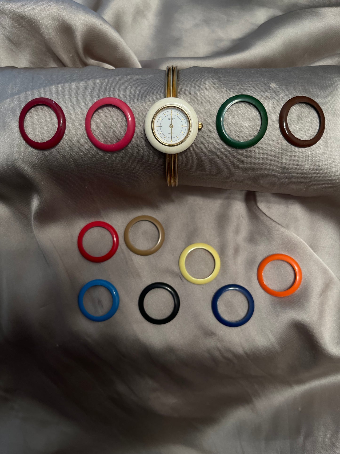 Rare Alfex Interchangeable Bezel Watch Set